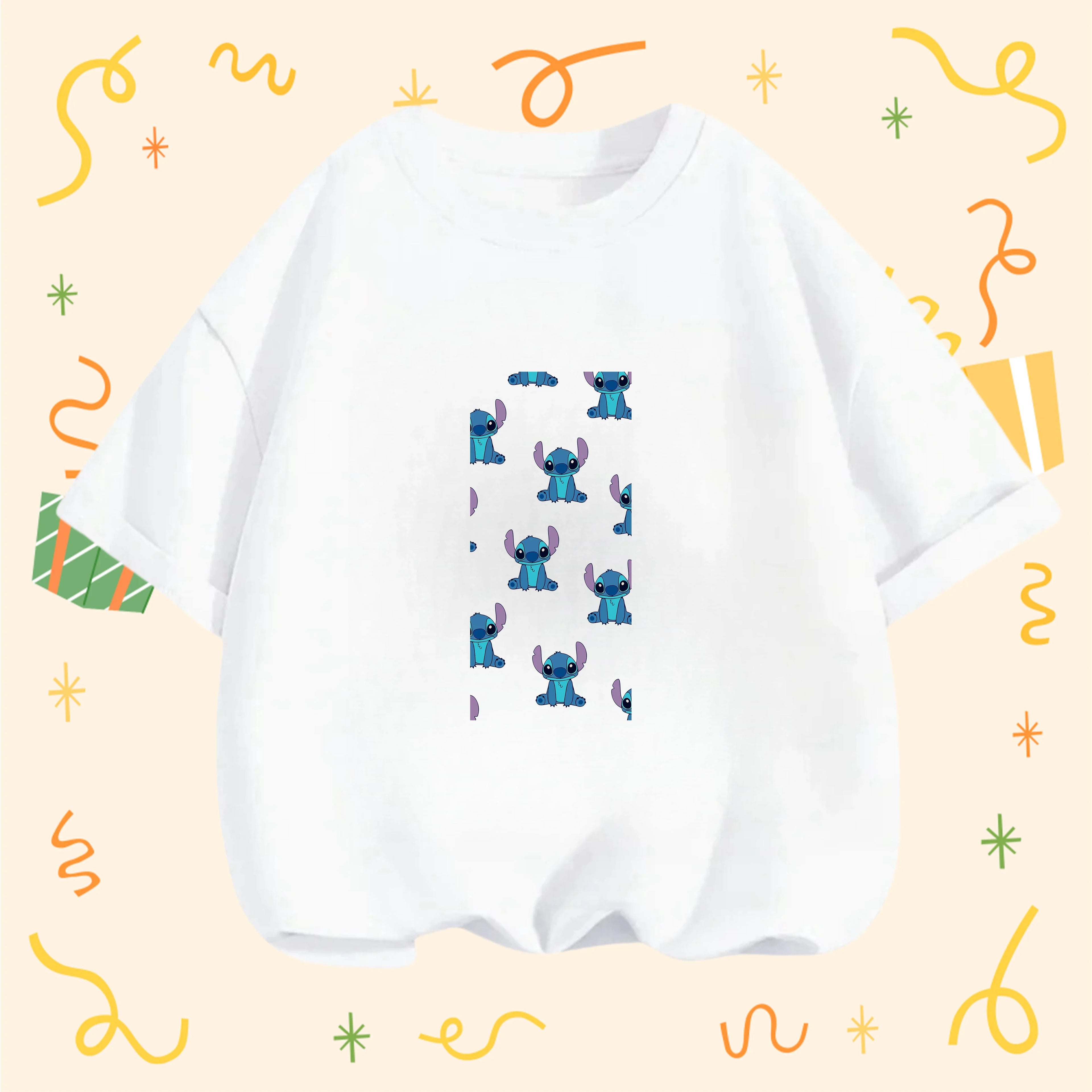 Stitch T-Shirt Cartoon Print Estate Casual Bambini