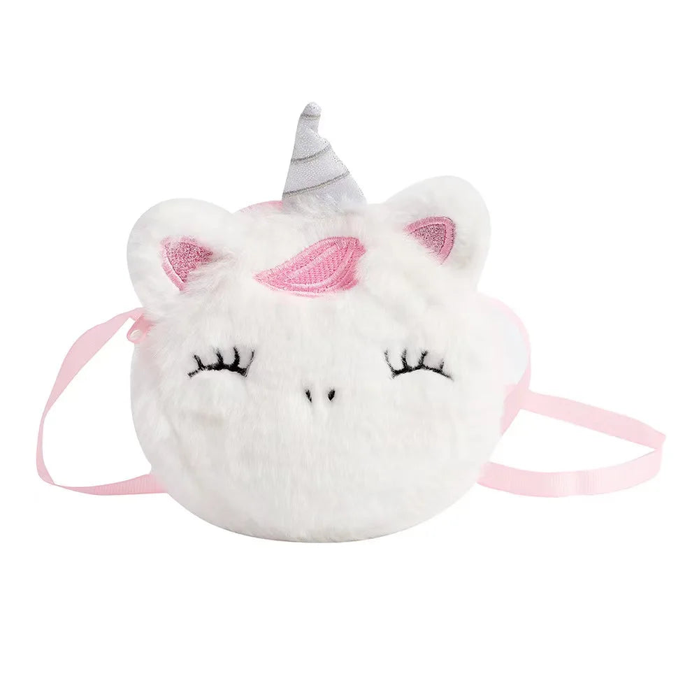 Borsa a tracolla di peluche per bambini Unicorno