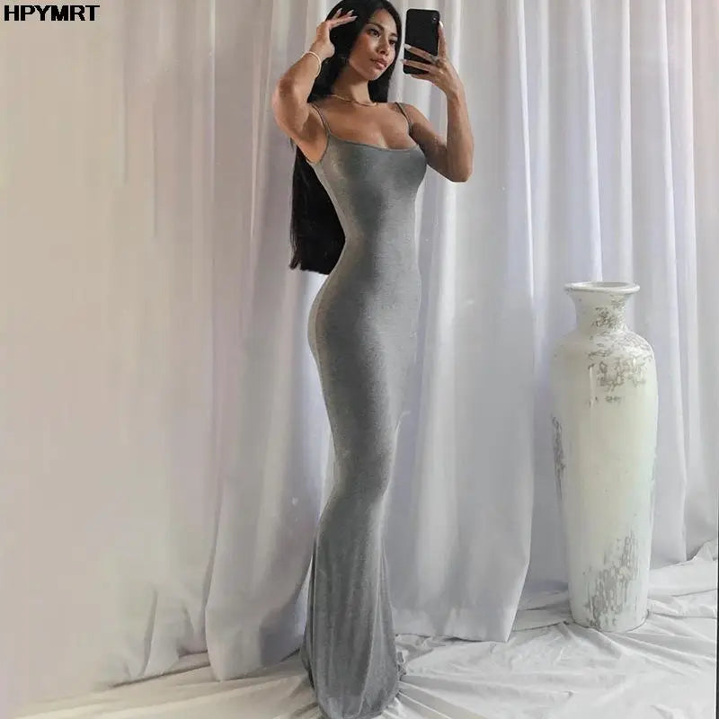 Abito Eleganti Satin Slip Senza Maniche