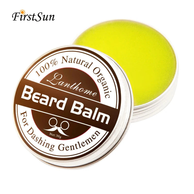 Balsamo naturale per barba Cera per la crescita della barba Olio per gli uomini Idratante Lisciante Barba Styling Professional