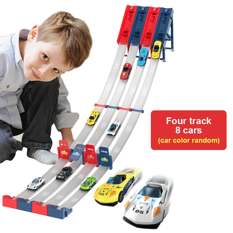 Giocattoli per bambini Pista da corsa Fai da te Kit di binari assemblati