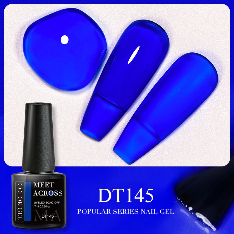 MEET ACROSS 5ml Gel Smalto per unghie Nail Art Top Gel tutti i colori