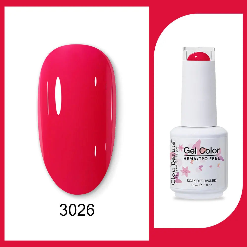 CLOU BEAUTÈ  15/10ml Semipermanente Gel Smalto Unghie 400 colori disponibili