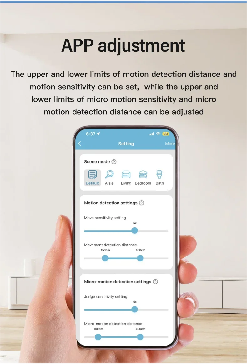 Tuya WiFi Sensore di presenza umana Rilevatore radar MmWave con sensore di luminanza per Smart Home Smart Life