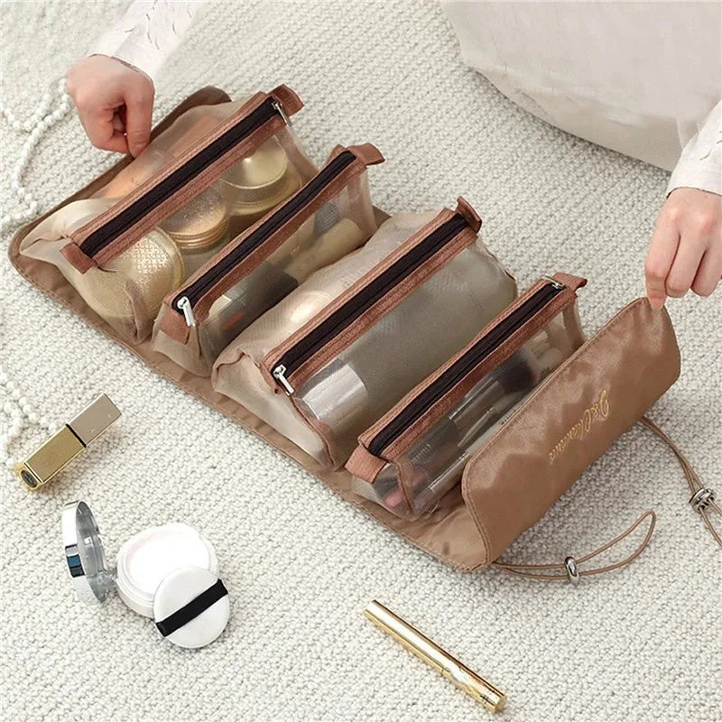 Borsa cosmetica pieghevole portatile 4 in 1