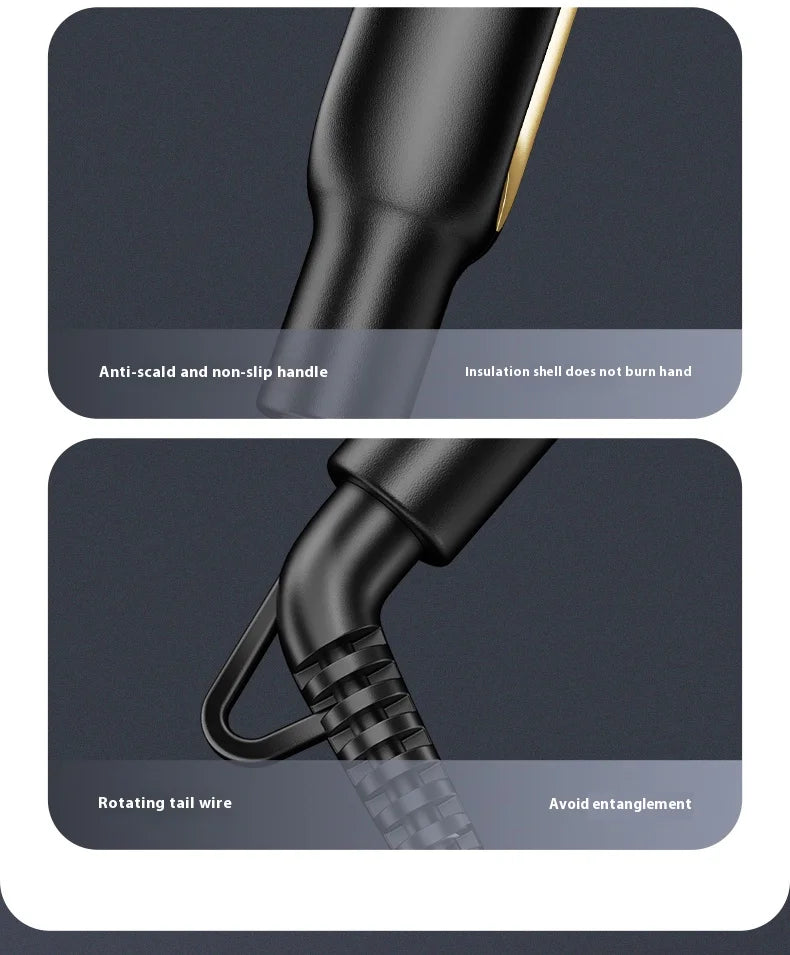 Mini piastra per capelli e bigodino 2 in 1 - Riscaldamento rapido in ceramica 140-220°C
