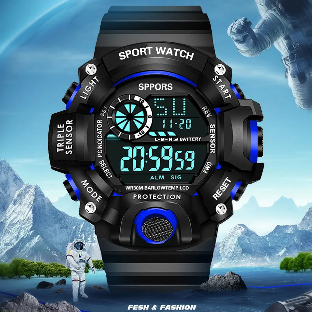 Orologio da uomo Multifunzionale Impermeabile Allarme luminoso
