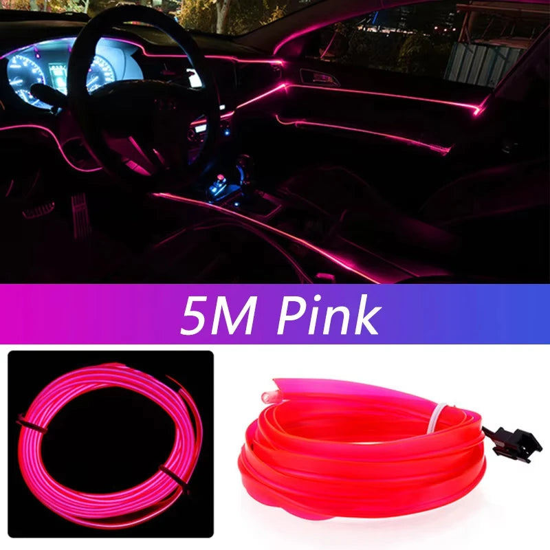 5M Auto Interni Led Strip Light Neon  Fai Da Te