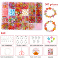 500 pezzi fai da te fatto a mano con perline per bambini creativo kit braccialetti collana gioielli