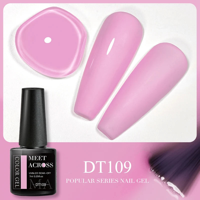 MEET ACROSS 5ml Gel Smalto per unghie Nail Art Top Gel tutti i colori