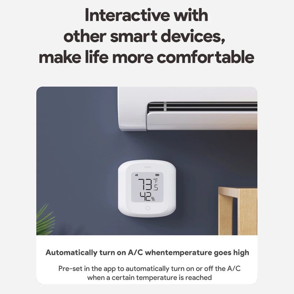 Tuya Smart WiFi Bluetooth Temperatura Umidità Sensore Wireless Home Retroilluminazione Termometro Igrometro APP Rilevatore di controllo remoto