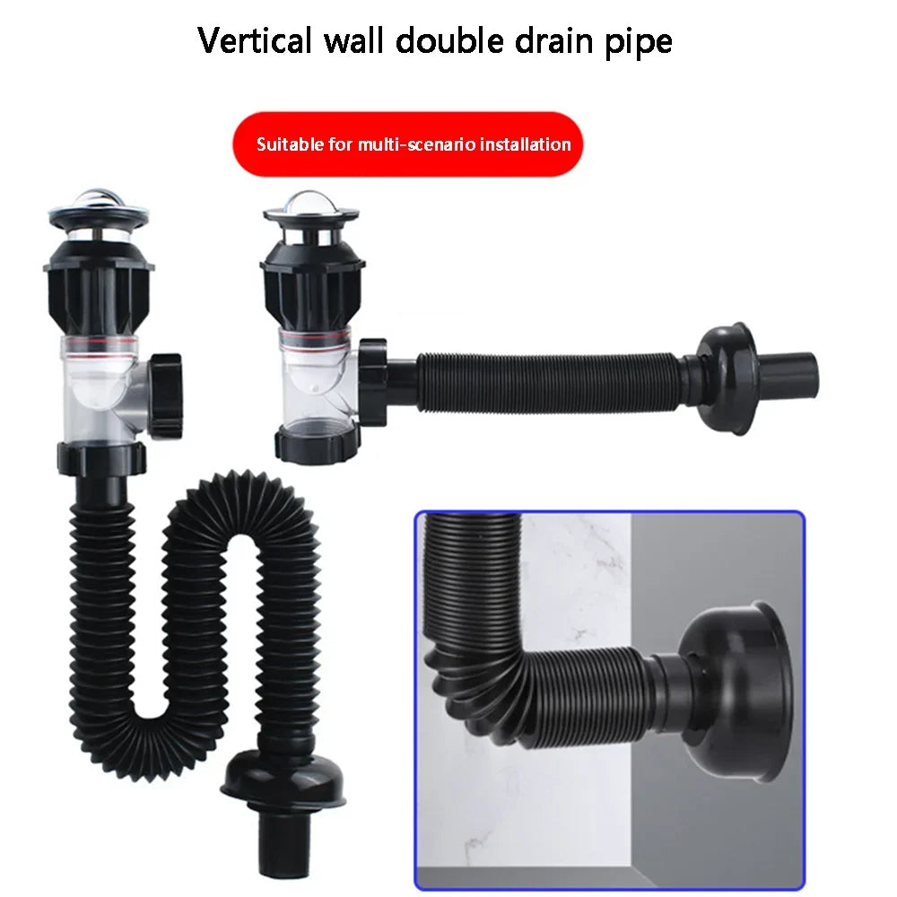 Universal Flip Lavabo in acciaio inossidabile Tubo di drenaggio