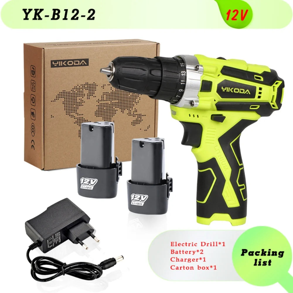 YIKODA 12V-21V Trapano a batteria al litio ricaricabile Produzione Polonia e produzione Cinese