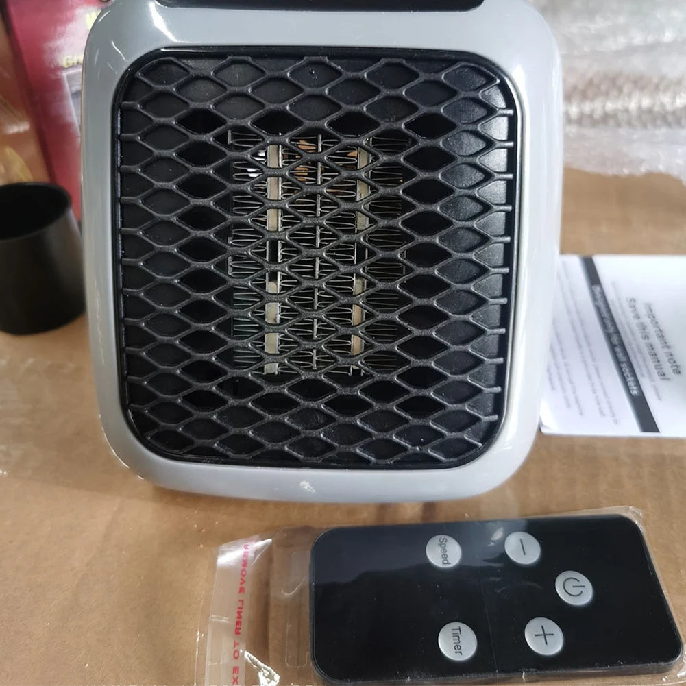 Riscaldatore elettrico portatile Presa a parete Piccolo riscaldatore con termostato regolabile, timer programmabile di 12 ore, spegnimento automatico
