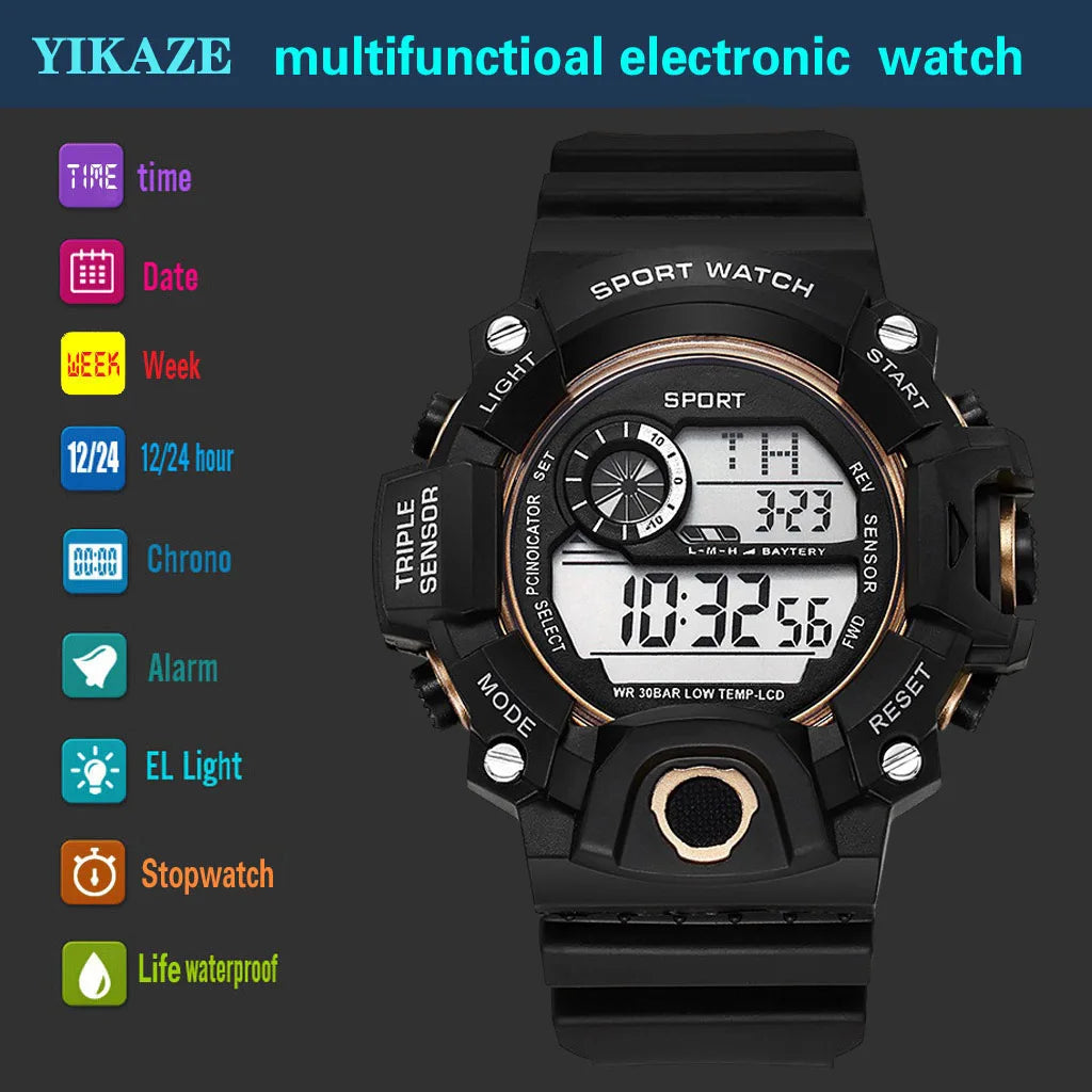 Orologio da uomo Multifunzionale Impermeabile Allarme luminoso