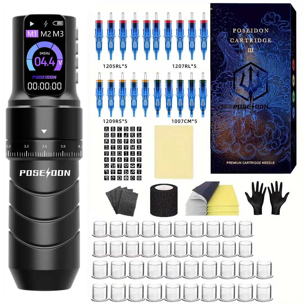 POSEIDON Tattoo Kit di penna per tatuaggi professionali