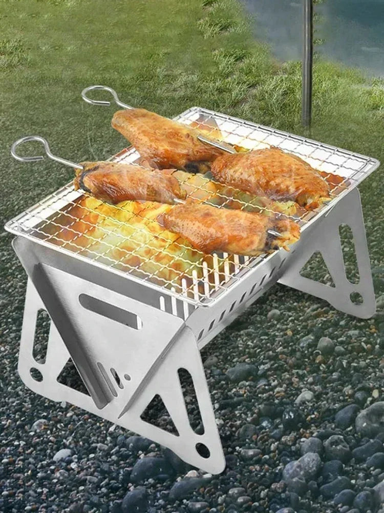 Barbecue pieghevole portatile Multifunzione in acciaio inossidabile
