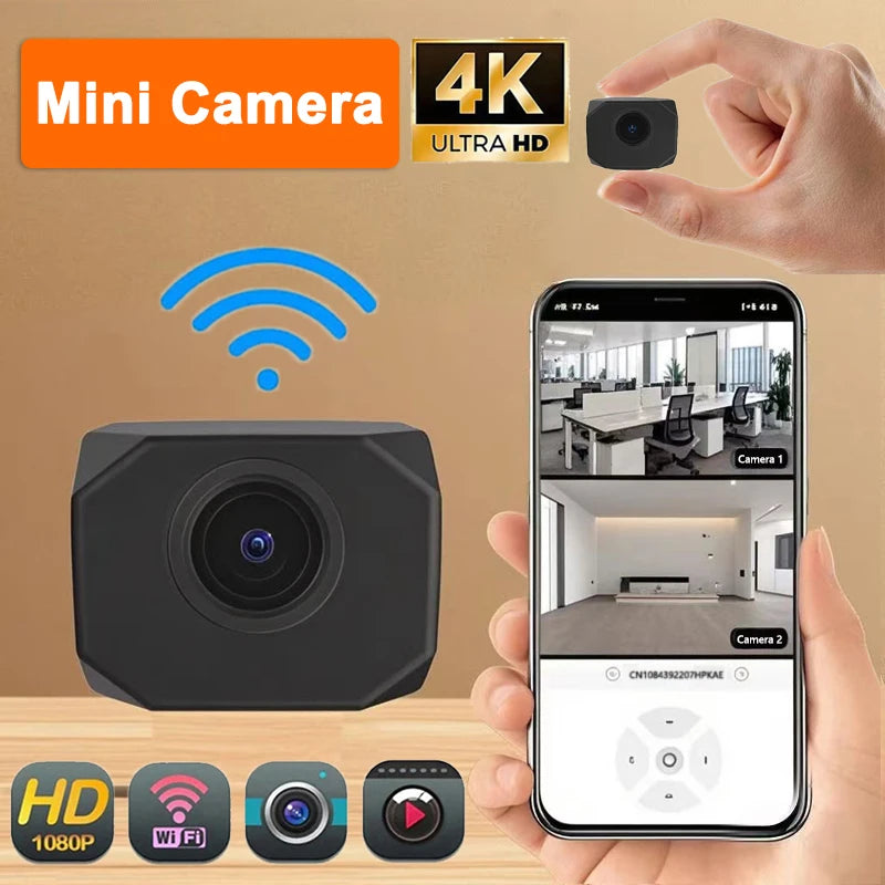 Telecamera di sicurezza WiFi 4K HD per la casa Mini Smart Indoor IP Surveillance con APP Remote Monitoring Portable Design 2026 NUOVO