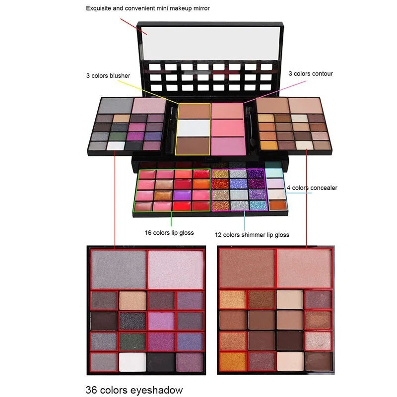 40/74/78 pz Palette trucco Verônni COMPLETA