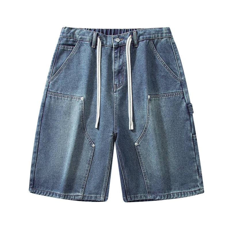 Pantaloncini di jeans da uomo larghi estivi Vintage Hip-hop Cargo Y2K