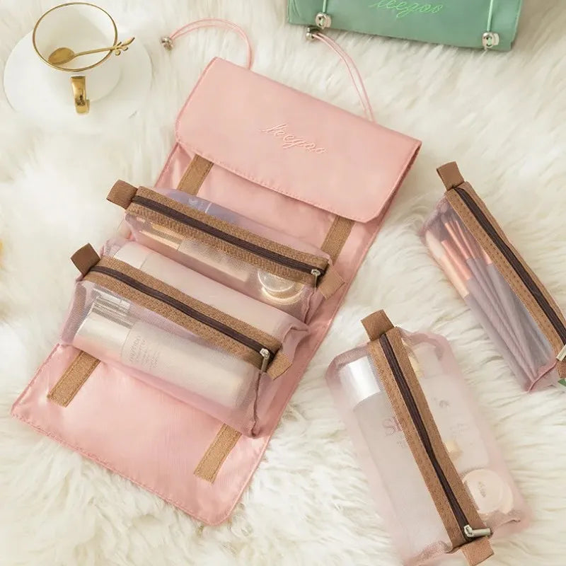 Borsa cosmetica pieghevole portatile 4 in 1