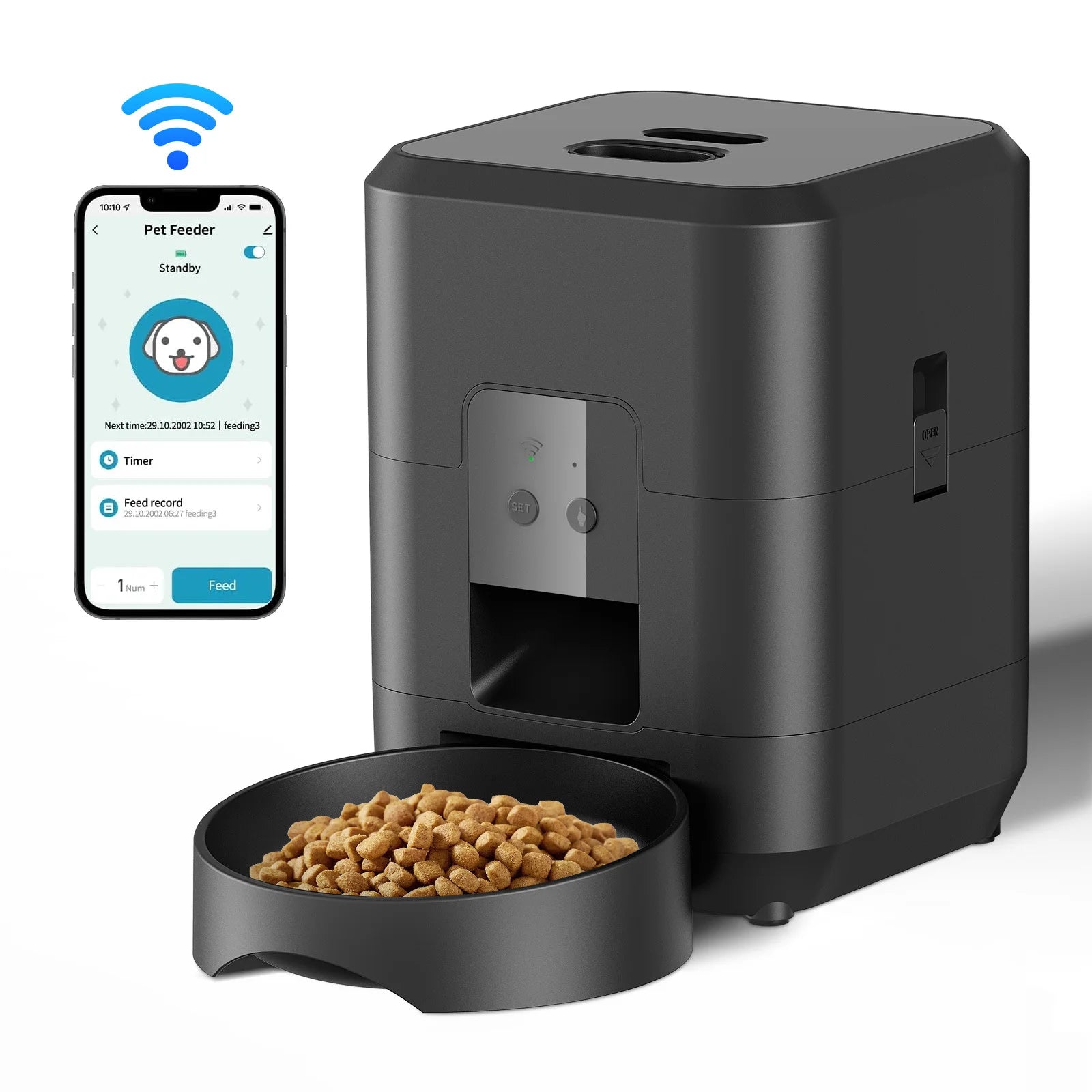 2026 Nuovo Smart 2L WiFi Mangiatoia per animali domestici Distributore automatico di cibo per cani e gatti APP Timer controllato Alimentazione lenta quantitativa per animali domestici