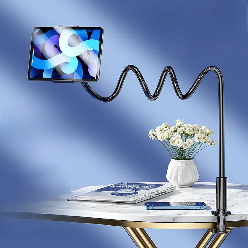 Supporto per tablet per letto girevole a 360° braccio in metallo da 90 cm da 4,7 ~ 12,9 pollici