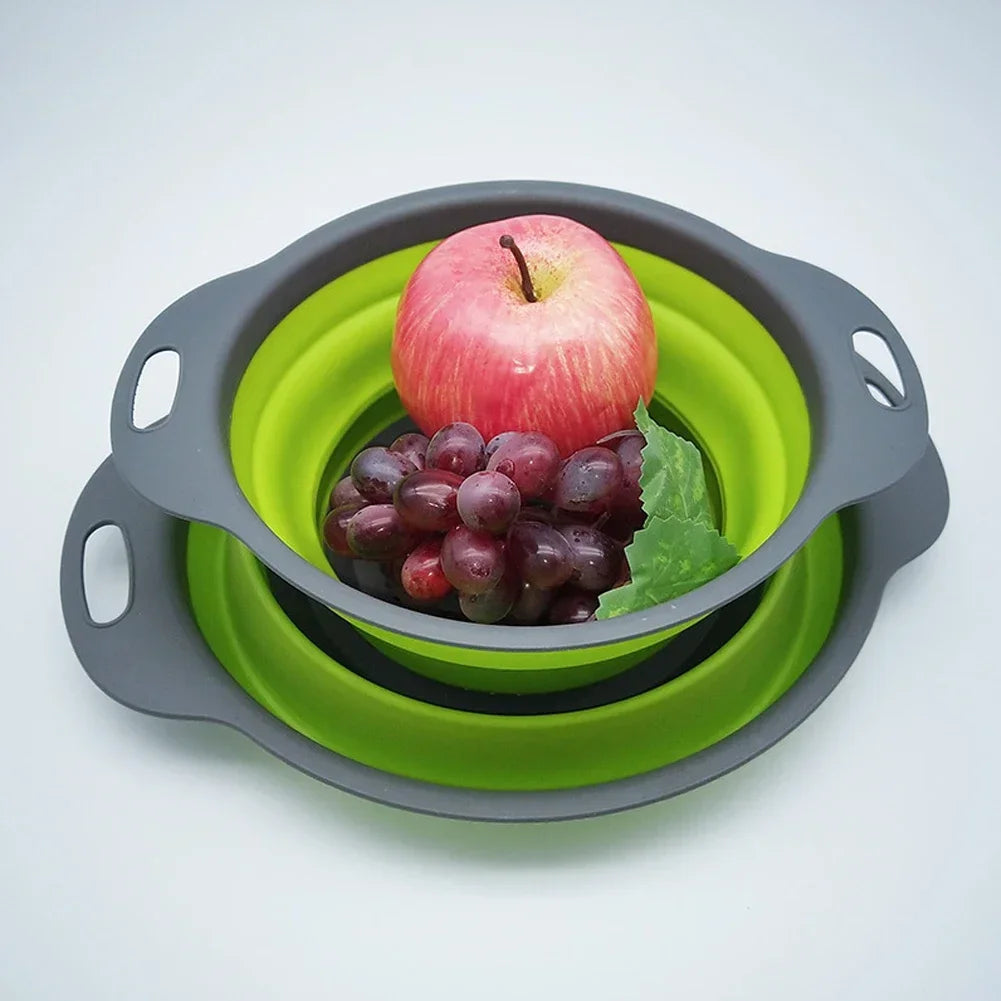 Scolapasta pieghevole in silicone