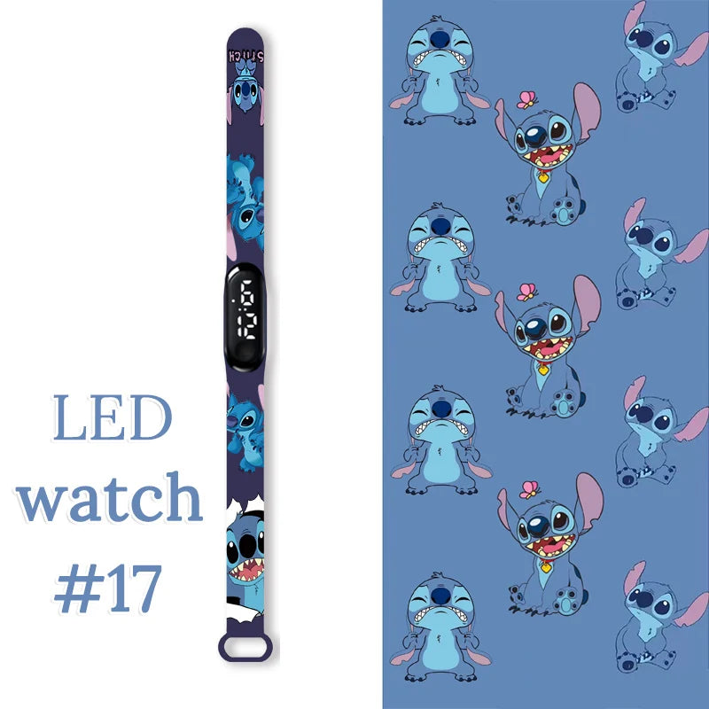 Stitch Orologi per bambini Bracciale sportivo impermeabile LED Touch digitale