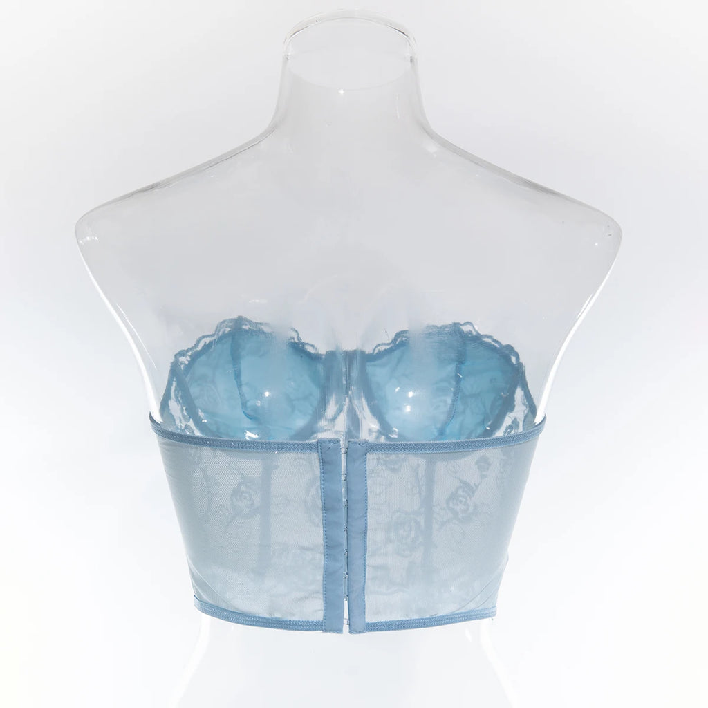 Yimunancy Crop Top senza spalline Donna Floreale