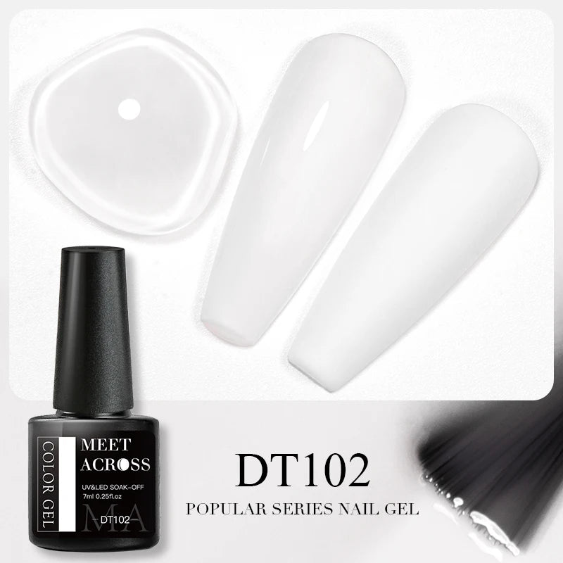 MEET ACROSS 5ml Gel Smalto per unghie Nail Art Top Gel tutti i colori