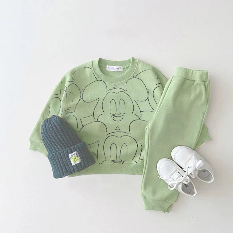 Completo tuta T-shirt+pantaloni per bambini Cartoon design