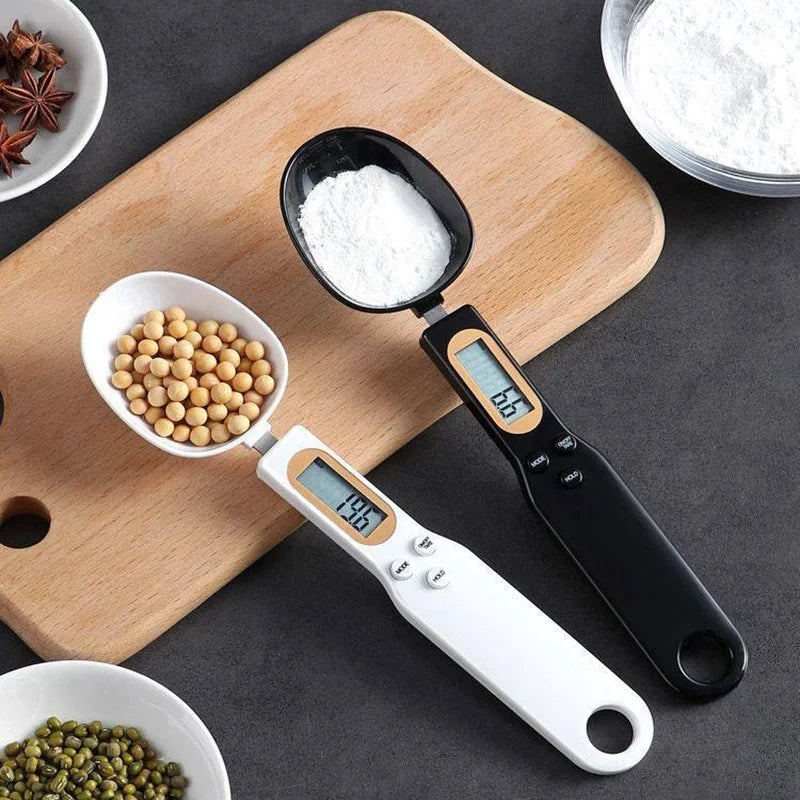 Mini Bilancia a cucchiaio Bilancia da cucina digitale, 0,1-500g, Cucchiaio di misura del peso per Farina, Latte, Caffè in polvere,