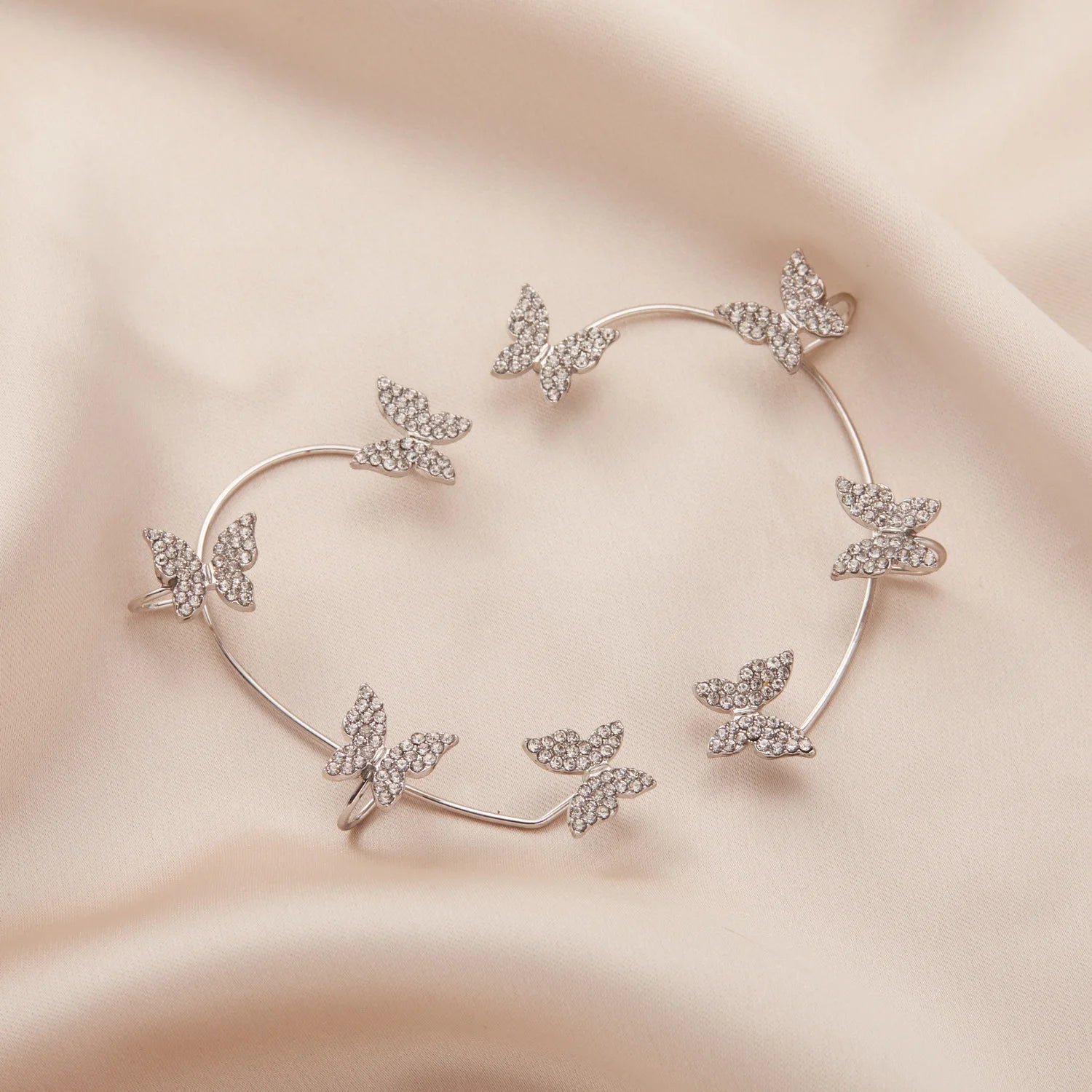 Clip per orecchie a farfalla in stile coreano senza piercing