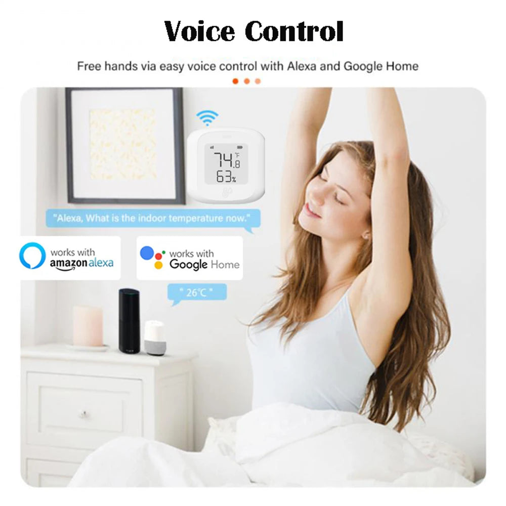 Tuya Smart WiFi Bluetooth Temperatura Umidità Sensore Wireless Home Retroilluminazione Termometro Igrometro APP Rilevatore di controllo remoto