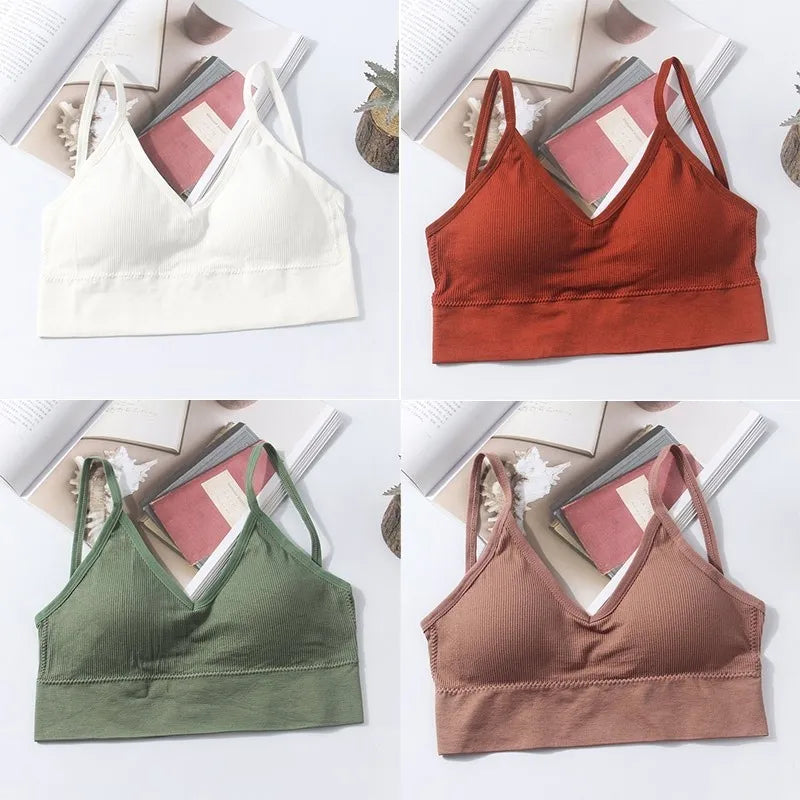 Set di 4 Pz Reggiseno senza cuciture, in cotone