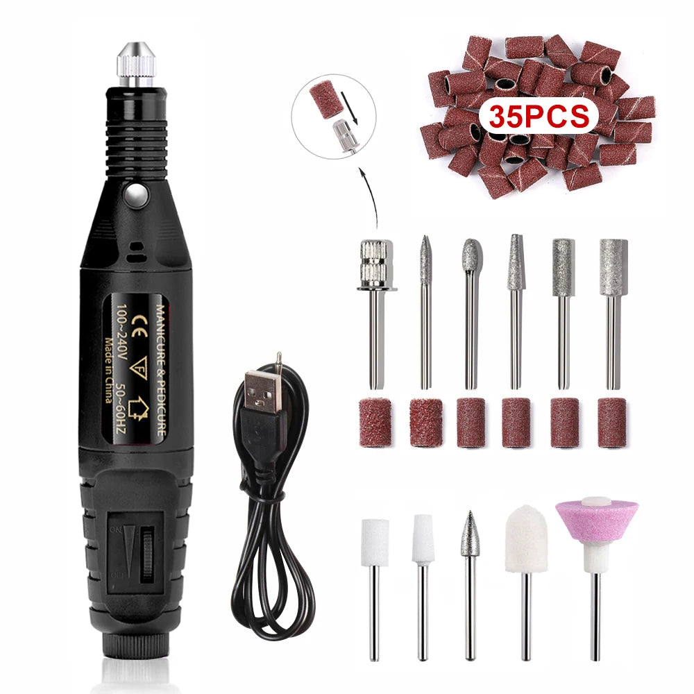 Trapano per unghie elettrico + Set fresatura