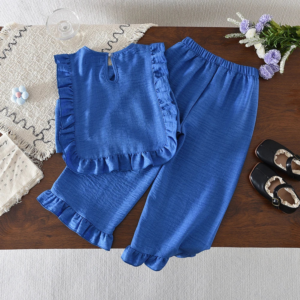 Top e pantaloni Set in due pezzi Abbigliamento casual per bambina