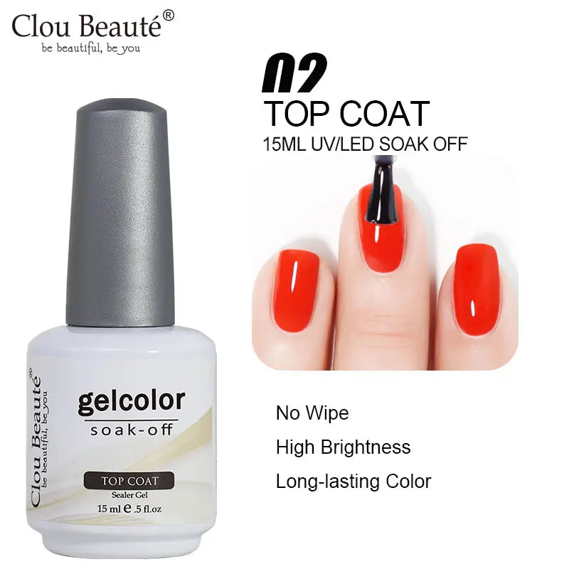 CLOU BEAUTÈ  15/10ml Semipermanente Gel Smalto Unghie 400 colori disponibili