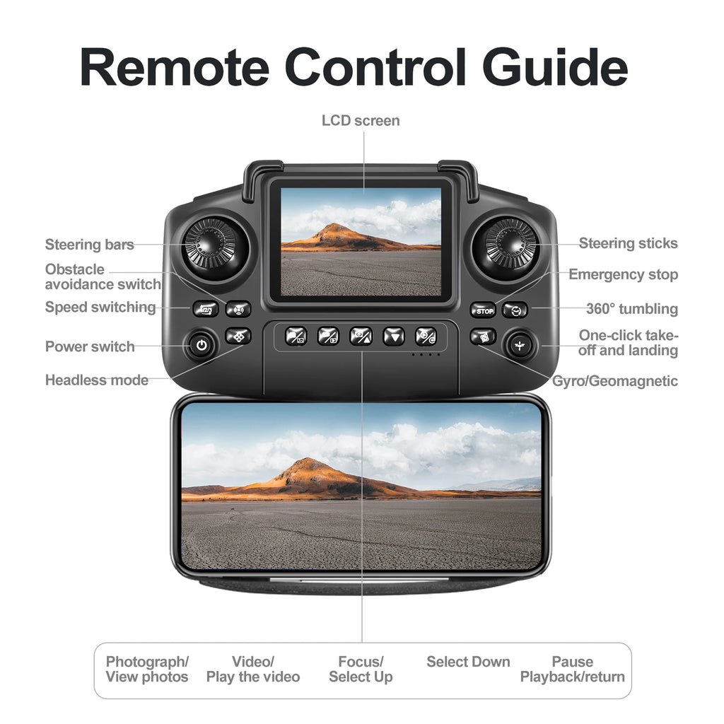 Professional E88 Air Screen Control Drone Wide RC Dron 8K Camera