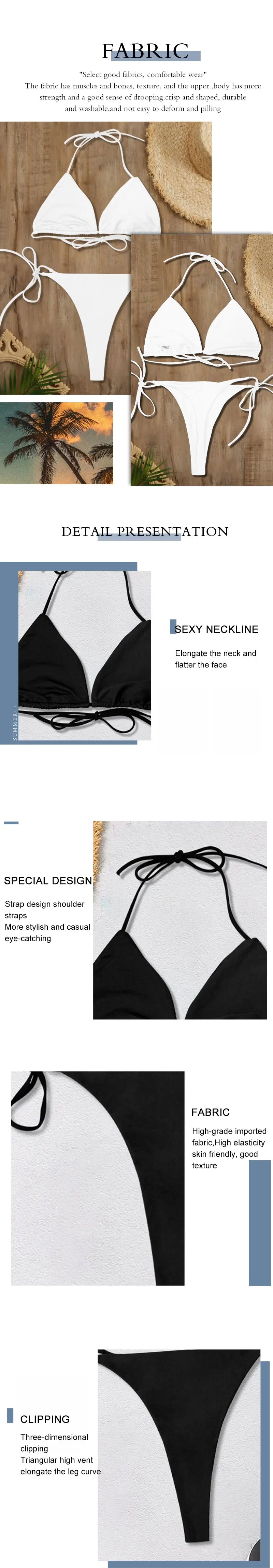 Bikini 2 pz bianco o nero