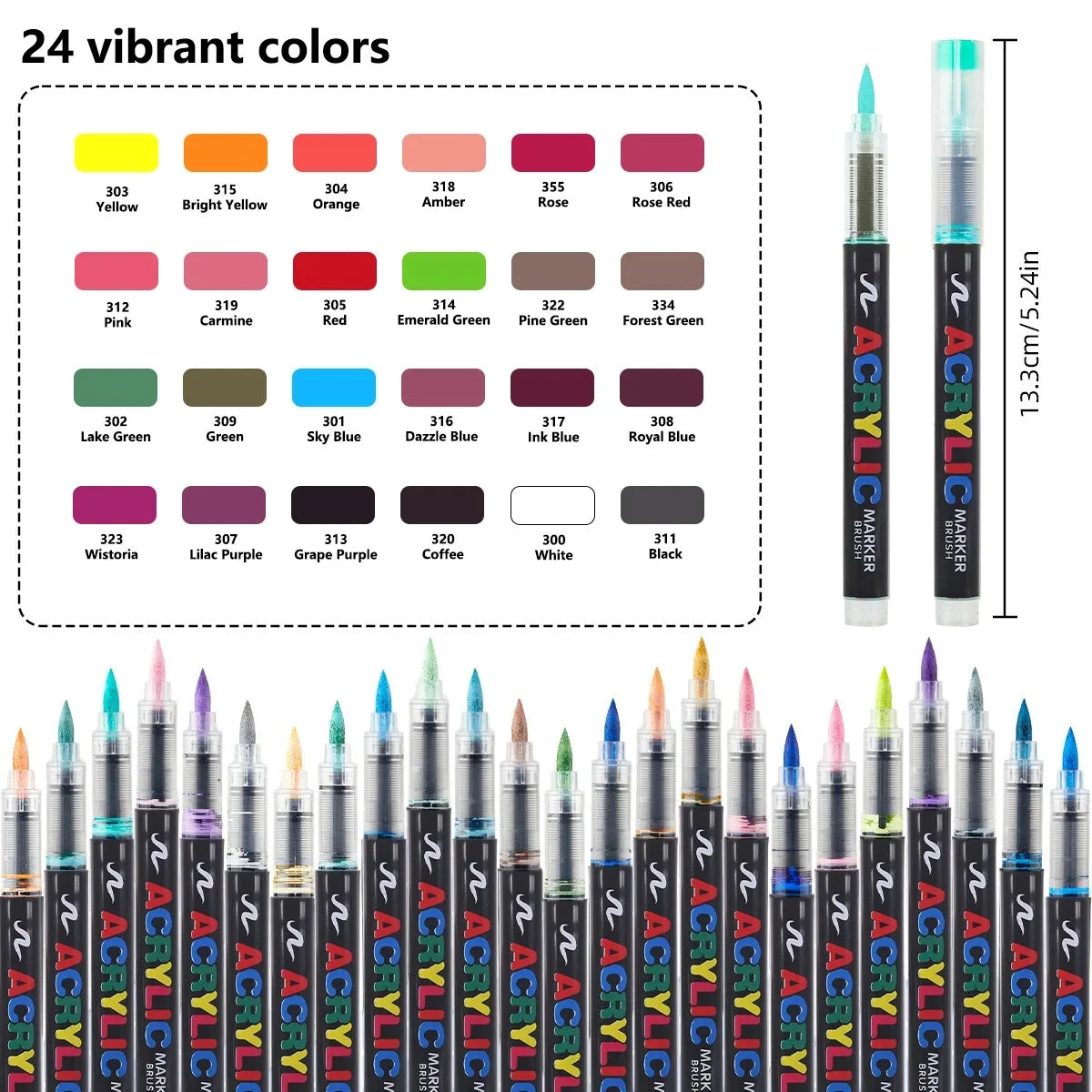 36-366 Colors Acrylic Set Waterproof Professional