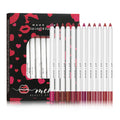 Set 12 pezzi Lipliner Matita Professionale si Lunga Durata Impermeabile