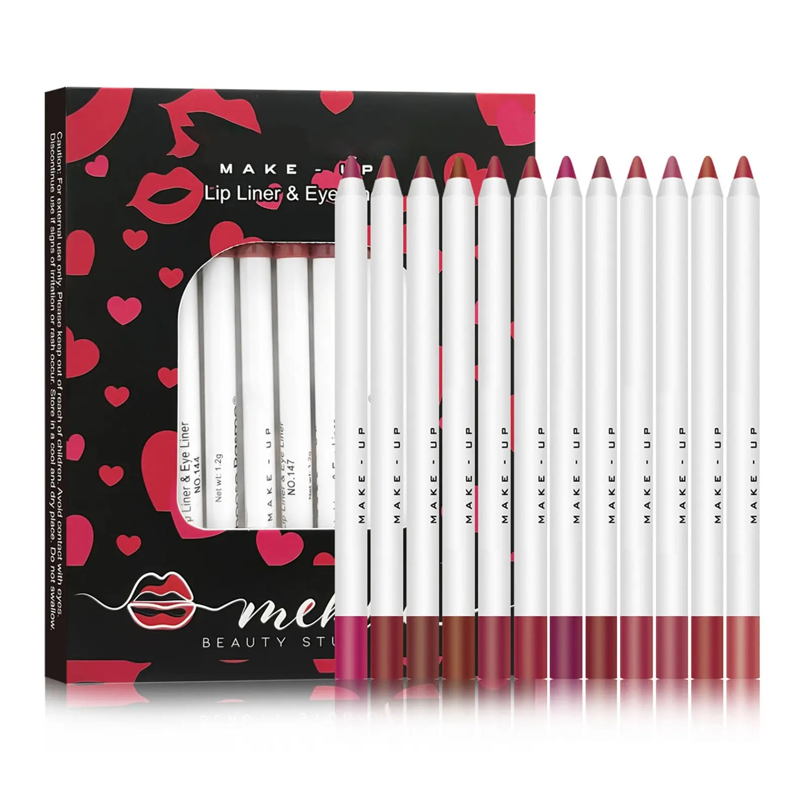 Set 12 pezzi Lipliner Matita Professionale si Lunga Durata Impermeabile