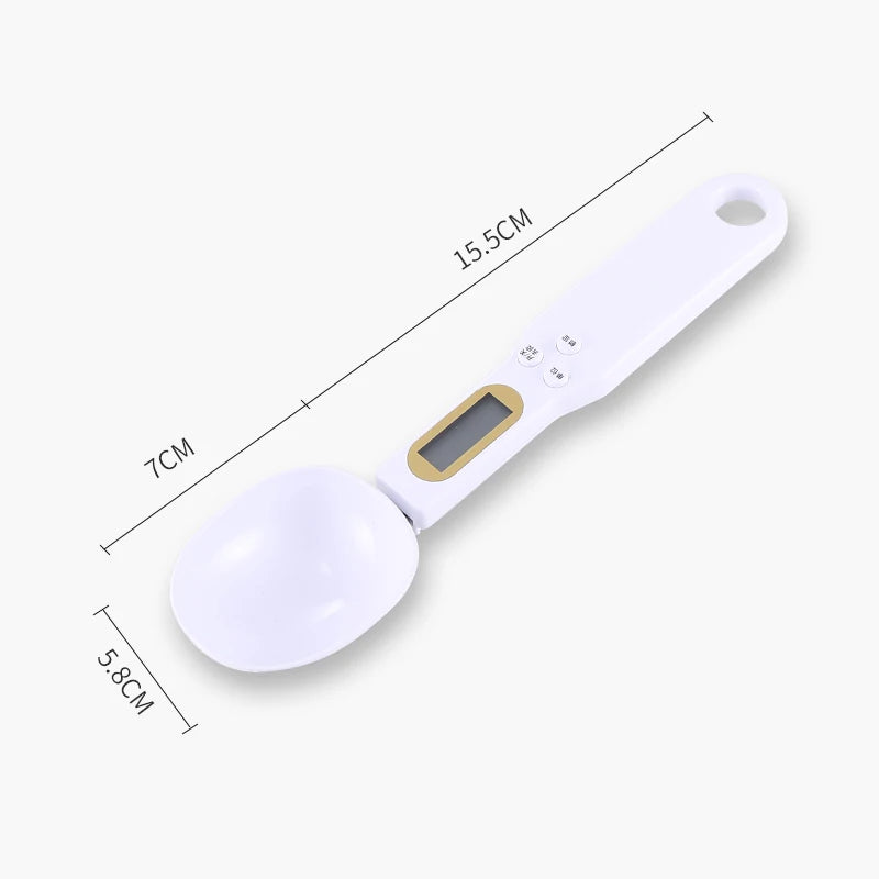 Mini Bilancia a cucchiaio Bilancia da cucina digitale, 0,1-500g, Cucchiaio di misura del peso per Farina, Latte, Caffè in polvere,