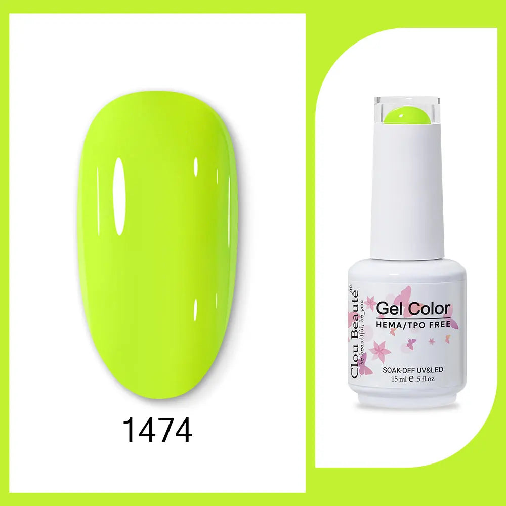 CLOU BEAUTÈ  15/10ml Semipermanente Gel Smalto Unghie 400 colori disponibili