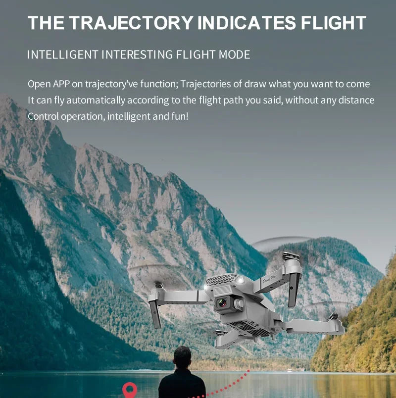 E88 Pro WiFi FPV Drone - Single/Dual 4K/1080P Camera, Grandangolare HD, Altitude Hold, pieghevole