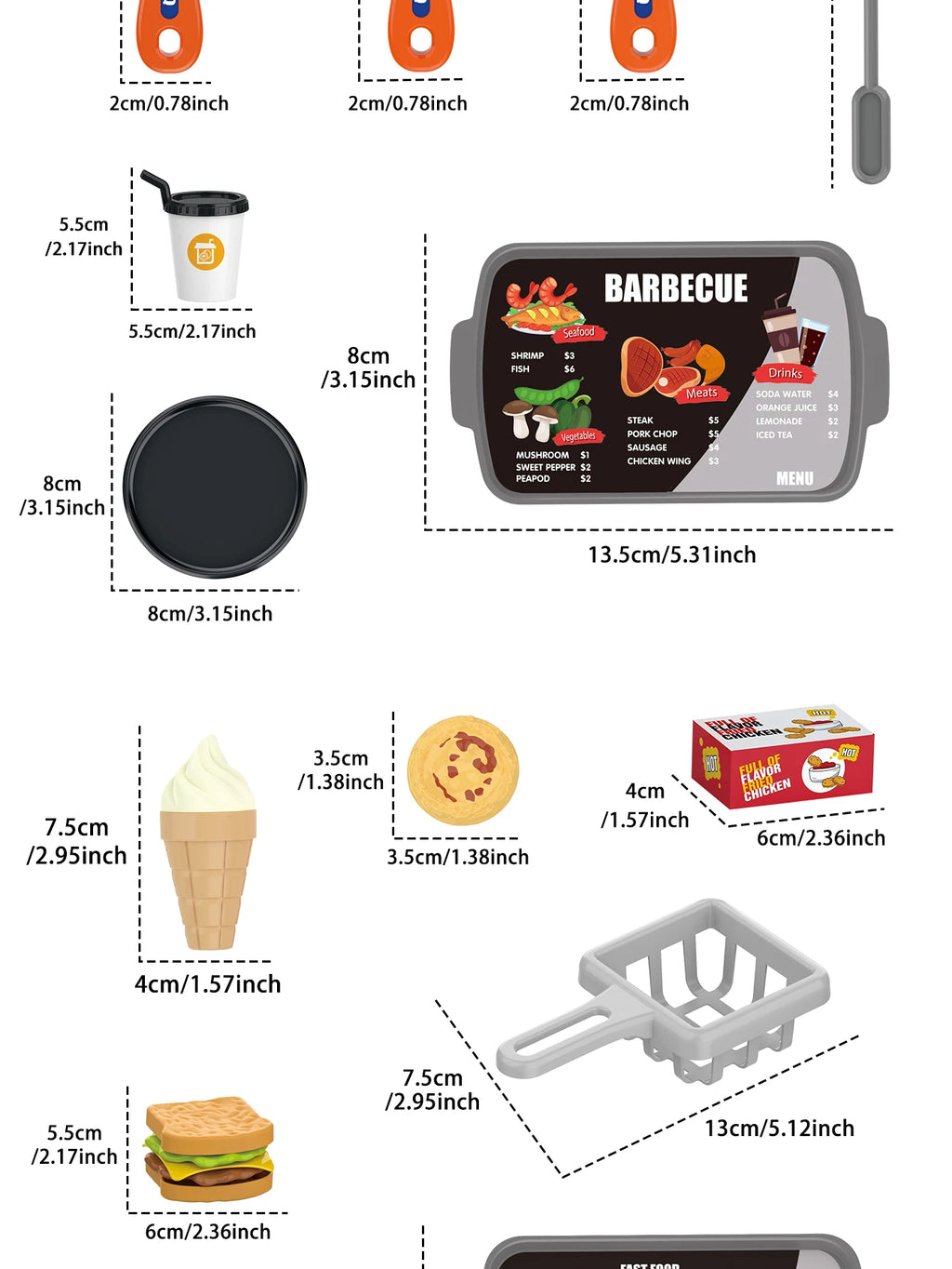 Giocattoli per bambini: gioco di finzione, barbecue, fast food, pizza, sushi, tè pomeridiano, dessert, cibo da cucina, set di giocattoli