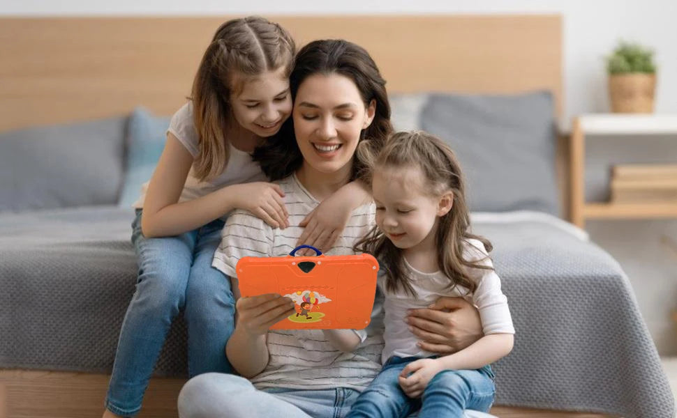 Tablet PC per bambini da 7 pollici con Android 13 Quad Core 4GB RAM 64GB ROM Apprendimento educativo Preferito dai bambini Design semplice economico