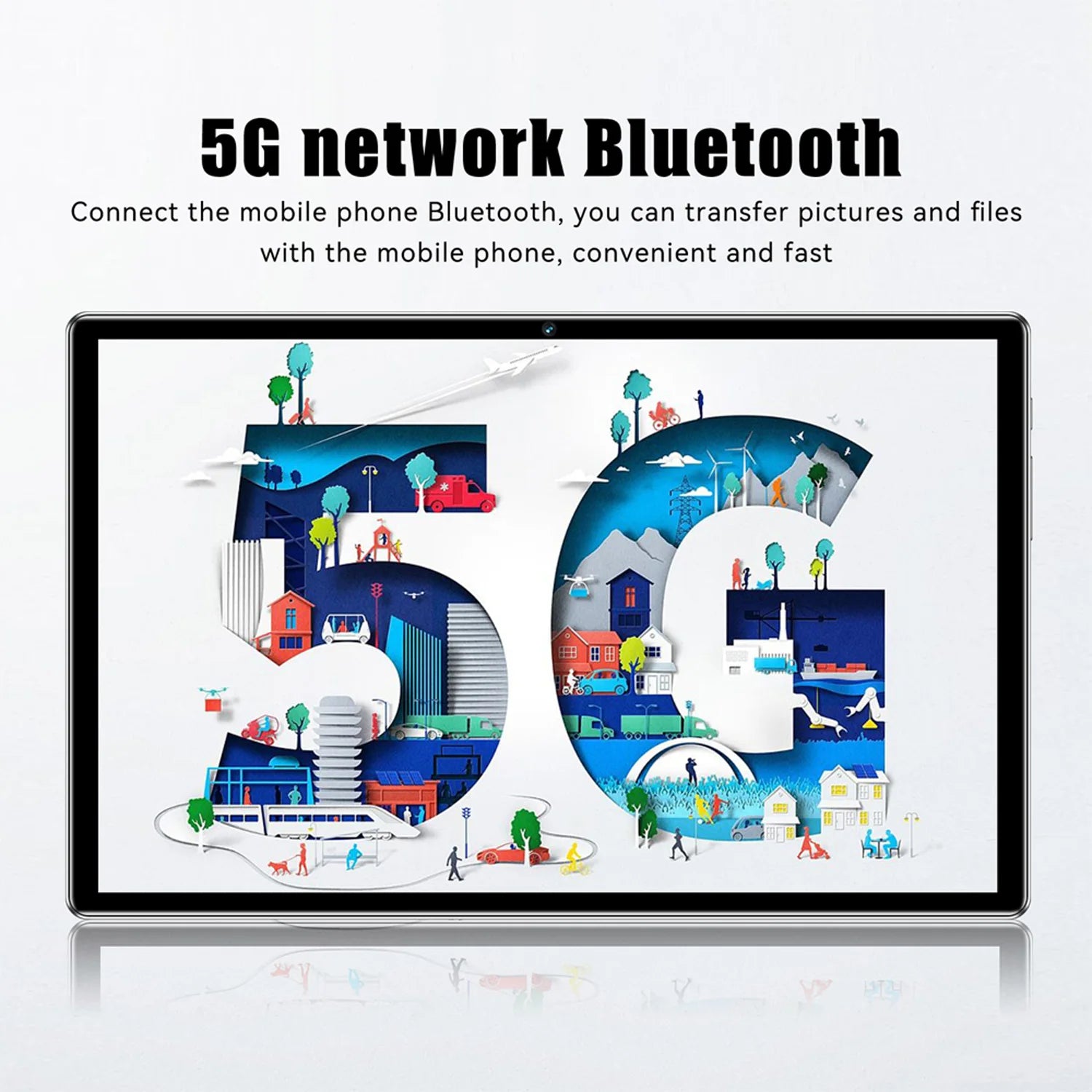 BDF-H39 Nuova versione aggiornata 5G Tablet Android 10.1 pollici Octa Core 6GB+128GB Ram 4G Dual SIM Dual WiFi Education Tablet 6000mAh